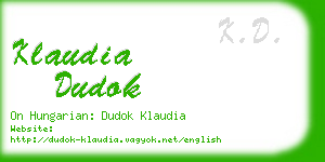 klaudia dudok business card